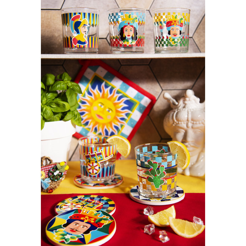 Excelsa set of 6 glasses Sicilian Rhapsody glass 35 cl