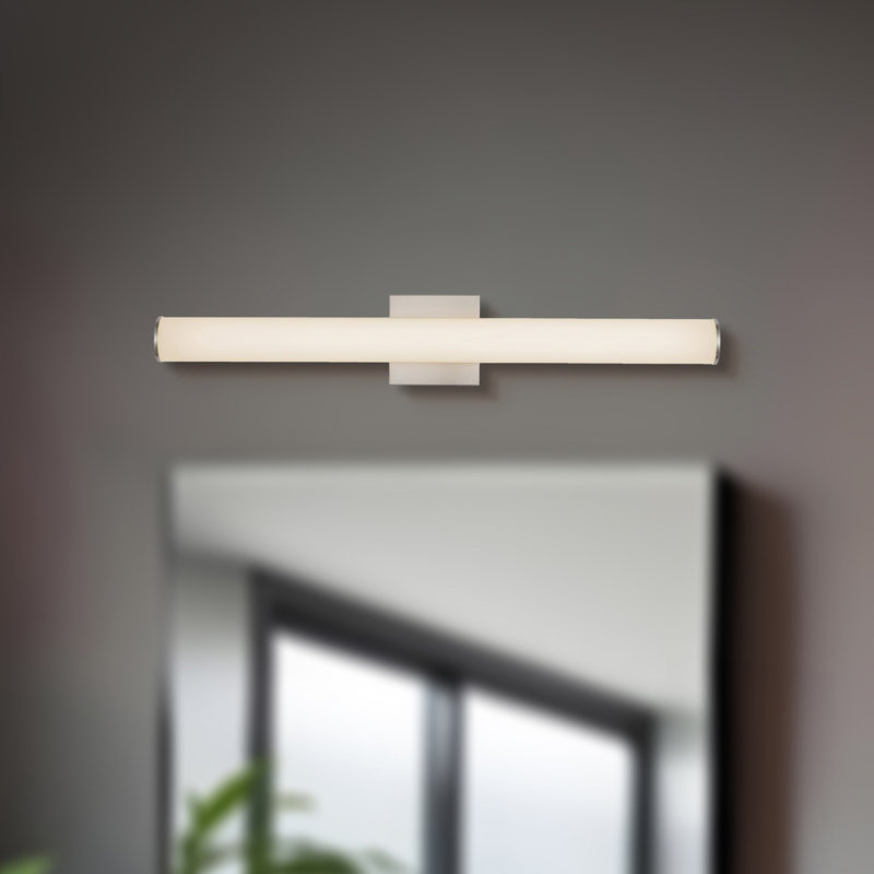 Rico 30-in Black dimmable LED Wall Sconce, Nickel