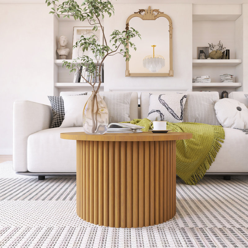 Table basse avec tiroir Farmhouse, Naturel