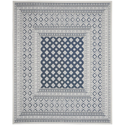 Tapis bleu moderne Romelia