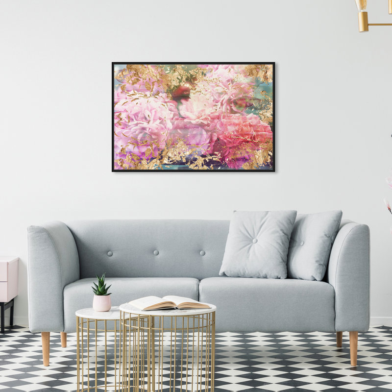 Rose Rhapsody - impression sur toile, Cadre noir, H 30 po x l 20 po