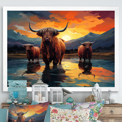 «Expressionist Yaks Horizon II», reproduction sur toile