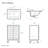 Cascade 24 in. White Oak Bathroom Vanity With White, 3-Hole Ceramic Sink Top-100841255-100841258