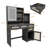 Makeup Vanity With Lights In 3 Colors & Openable Mirror, Vanity Desk With 4 Drawers, 1 Cabinet & Shelves, Rattan Vanity Dresser For Bedroom-1302732604