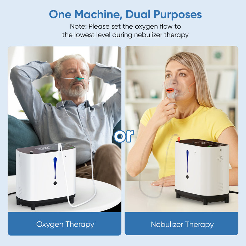 1-6L Adjustable Oxygen Generator Para Home Use Dual Modos OX Machine with Timing Funcion with SOS CAll