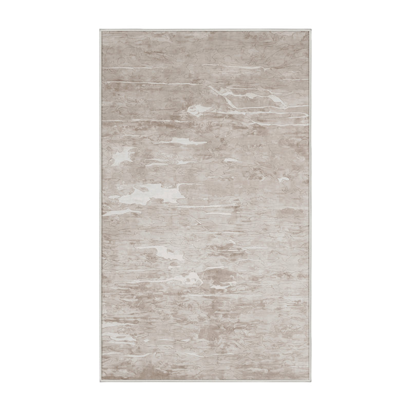 Tapis beige lavable à la machine GSIX03621, Rectangle de 5 pi x 8 pi