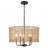 Ekkehard 5 - Light Dimmable Drum Chandelier Natural Rattan Bohemian Pendant-1568409514