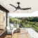 52 Inch Modern Ceiling Fan with 22W LED Light, 3 ABS Fan Blades DC Motor Ceiling Fan for Indoor