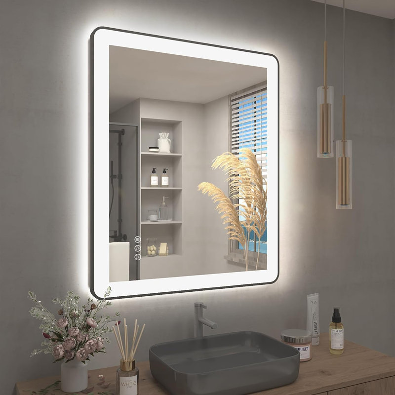 Metal Wall Mirror, 36" x 30"