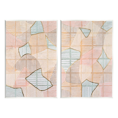 "Shapes on Stripes", ensemble de 2 plaques murales par Vanna Lam