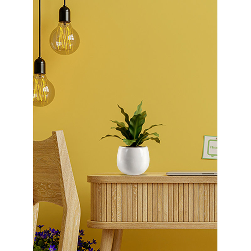 Ceramic Table Vase, 4.5" H x 5" W x 5" D