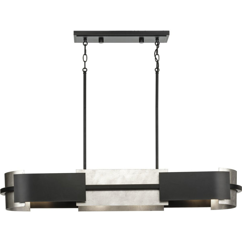 Alexin 4 - Light Kitchen Island Pendant, Black/Silver