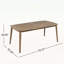 Table de salle à manger de style Mid-Century moderne en bois d'acacia avec dessus à lattes et pieds fuselés-1136418207