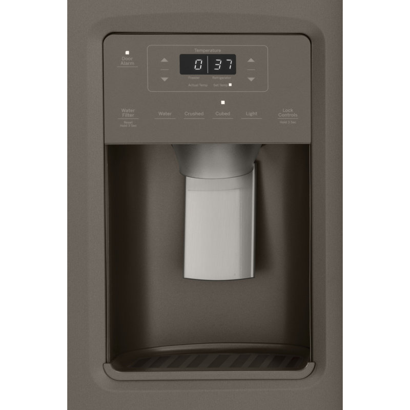 36" Slate Smart Energy Star Side-by-Side Refrigerator