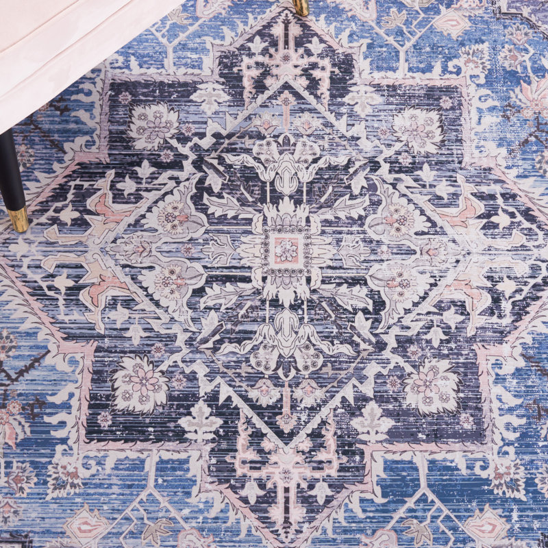 Tapis oriental bleu / gris czarnetzki, Rectangle de 10 pi x 14 pi