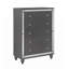 Commode à 5 tiroirs 1 pièce de style contemporain Glam