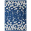 Tapis floral bleu marine / ivoire Zaizi-1439912855