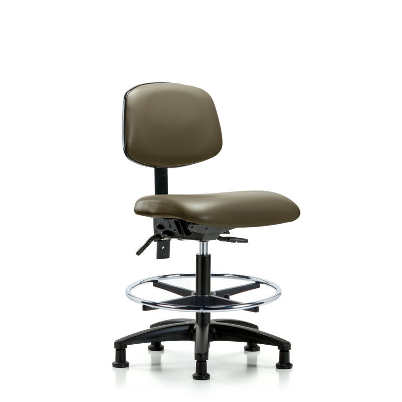 Latianna Vinyl Task Chair, No, Taupe