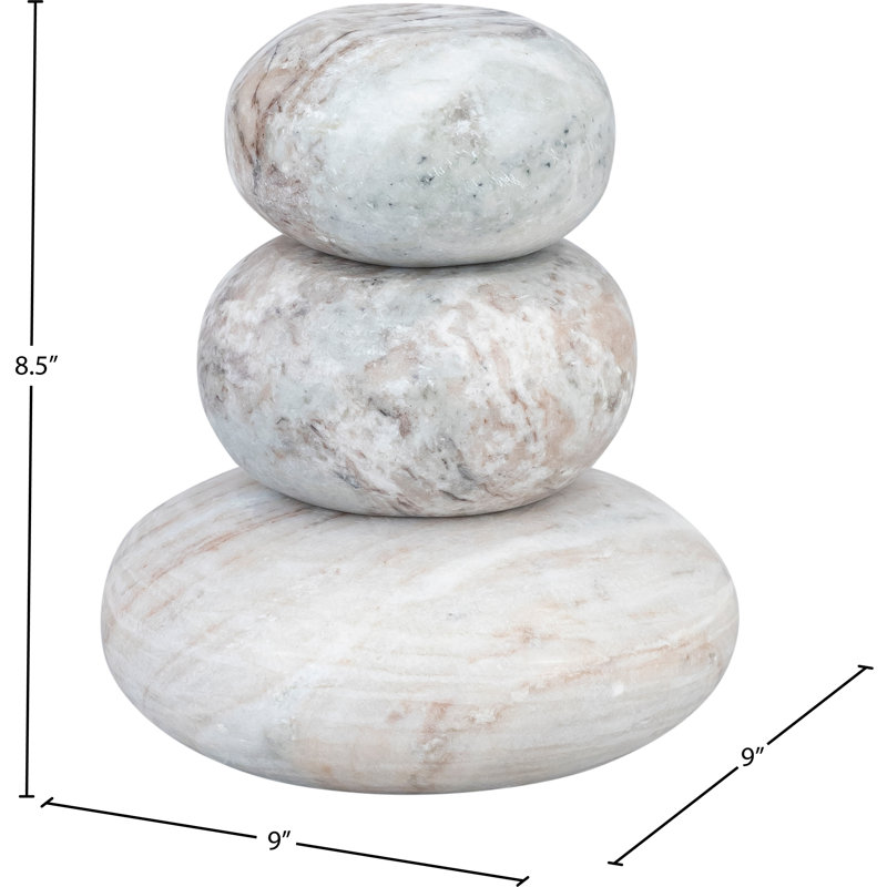 Pumpkin Marble Decorative Object, Brown