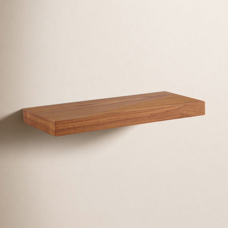 Tablette flottante en bois manufacturé Sherice, Noyer, H 1,97 po x l 23,63 po x P 10,24 po