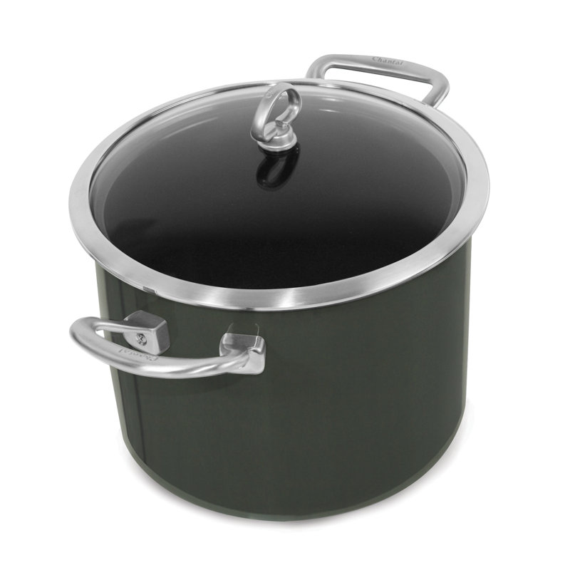 Cuivre Chantal 8 pte Marmite avec couvercle, Onyx