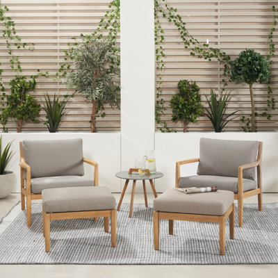 Malta Solid Wood 2 - Person Seating Group with Cushions