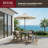 Ereny Round 4 - Person 41" Cast Aluminum Patio Furniture Outdoor Dining Set With Cushions