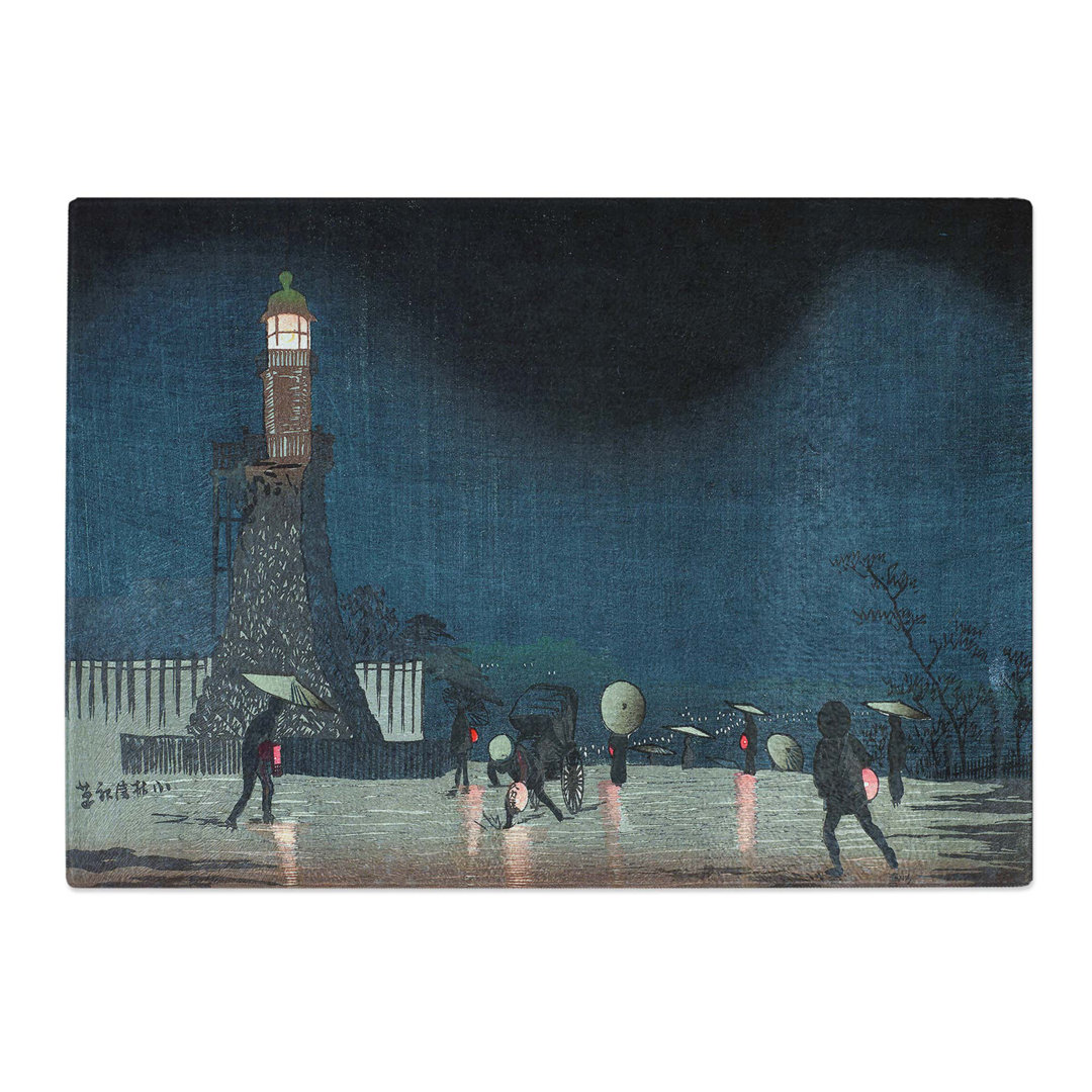 Tempered Glass Night in May by Kobayashi Kiyochika Chopping Board