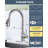 Single Handle Stainless Steel Pull-Down Kitchen Faucet with Air Gap Kit Combo-101996602