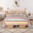Bed Frame With Headboard And Footboard,heavy Duty Steel Slats Support Metal Bed Frame With Charging Station,-1541566197-1541566203