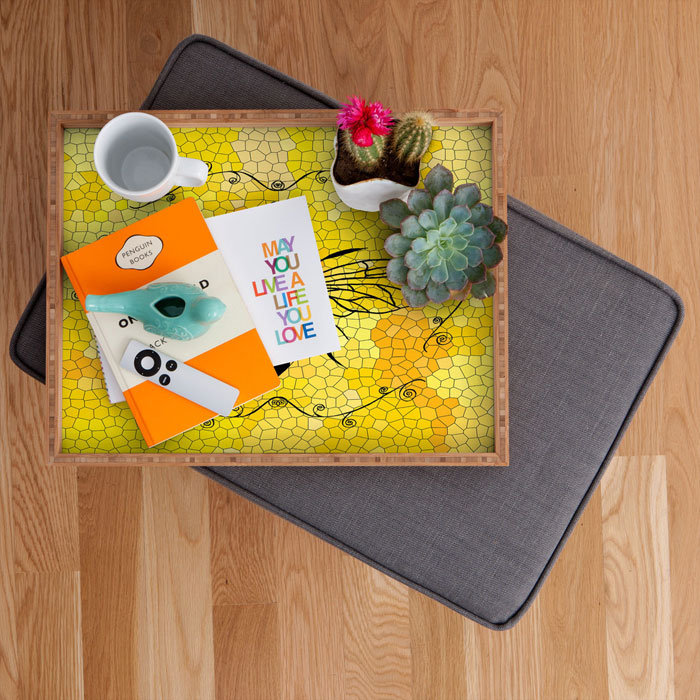 Solid Wood Tray, 1.75" H x 18" W x 14" D