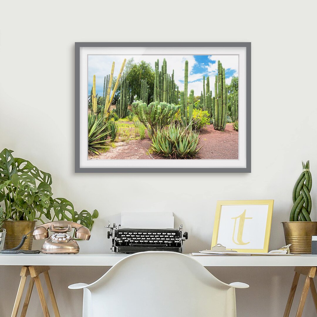 Gerahmtes Poster Cactus Landscape