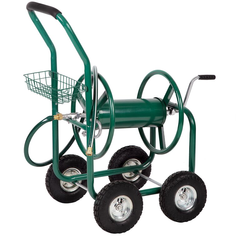FDW Garden Hose Reel Cart Tools Outdoor Yard Water Truck Heavy DutyWater Planting, Green