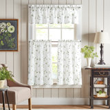Red Barrel Studio Botanical Embroidery Tailored Café Curtain
