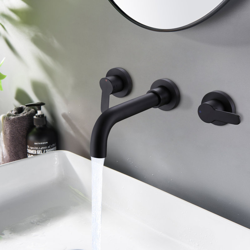 Wall Mounted Optional 2-handle Bathroom Faucet