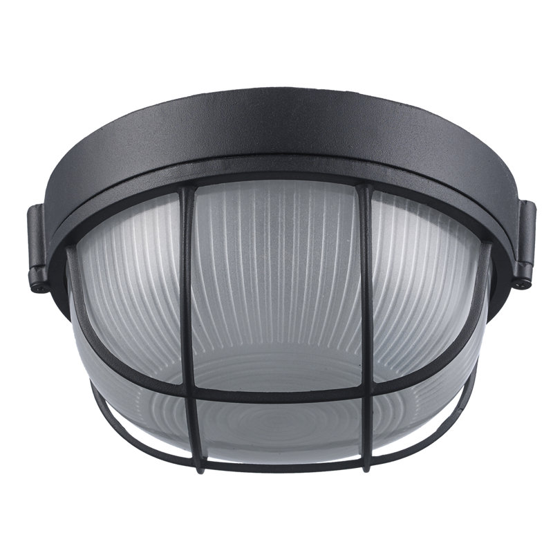 Luminaire à cloison d'extérieur Mindi, Noir, H 8 po x l 8 po