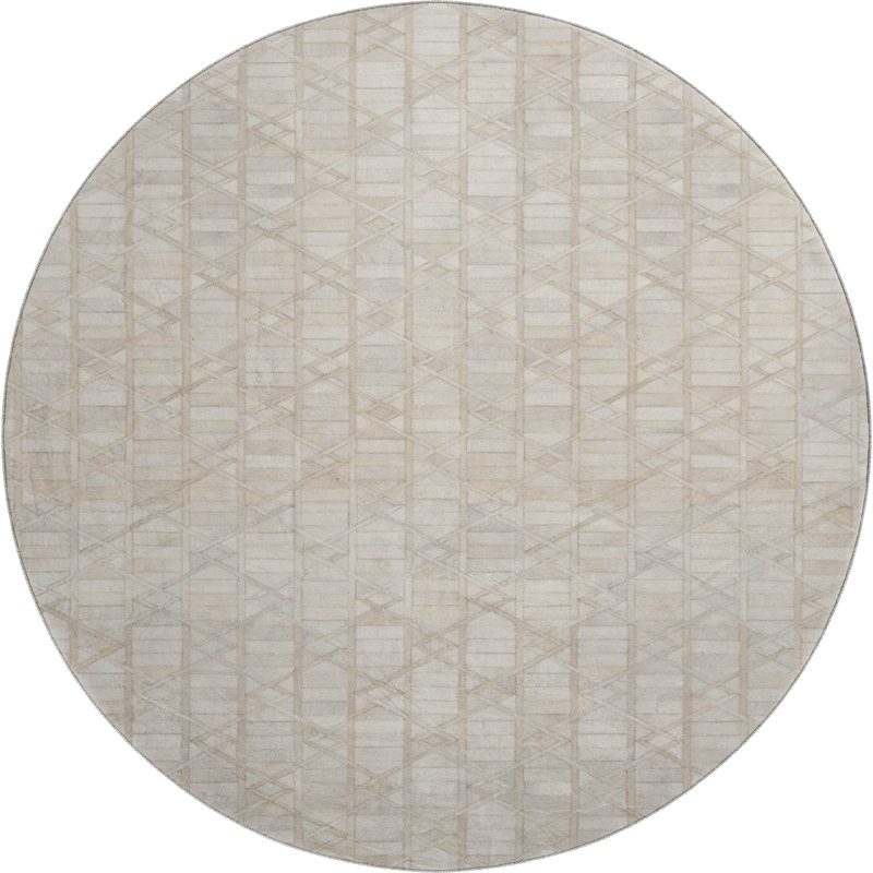  Premium Machine Washable Jaylia AMF99 Rug, Round 8'