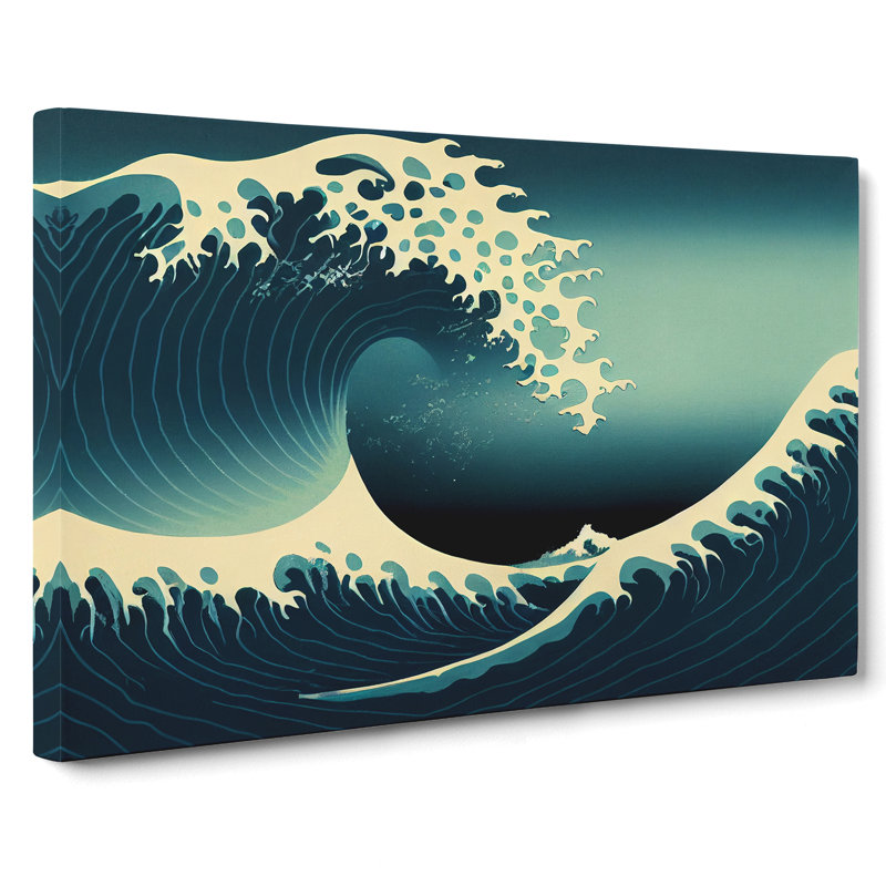 A Fabulous Japanese Wave - Wrapped Canvas