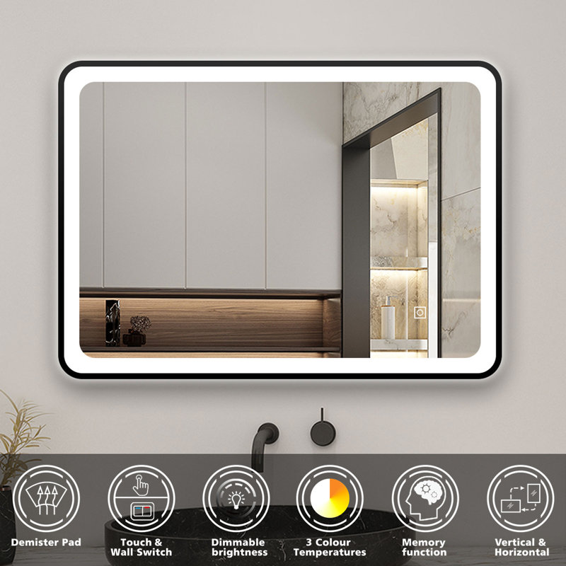 Akash Aluminium Rectangle Mirror, 50cm x 70cm