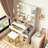 Makeup Vanity with Lighted Mirror and Outlets