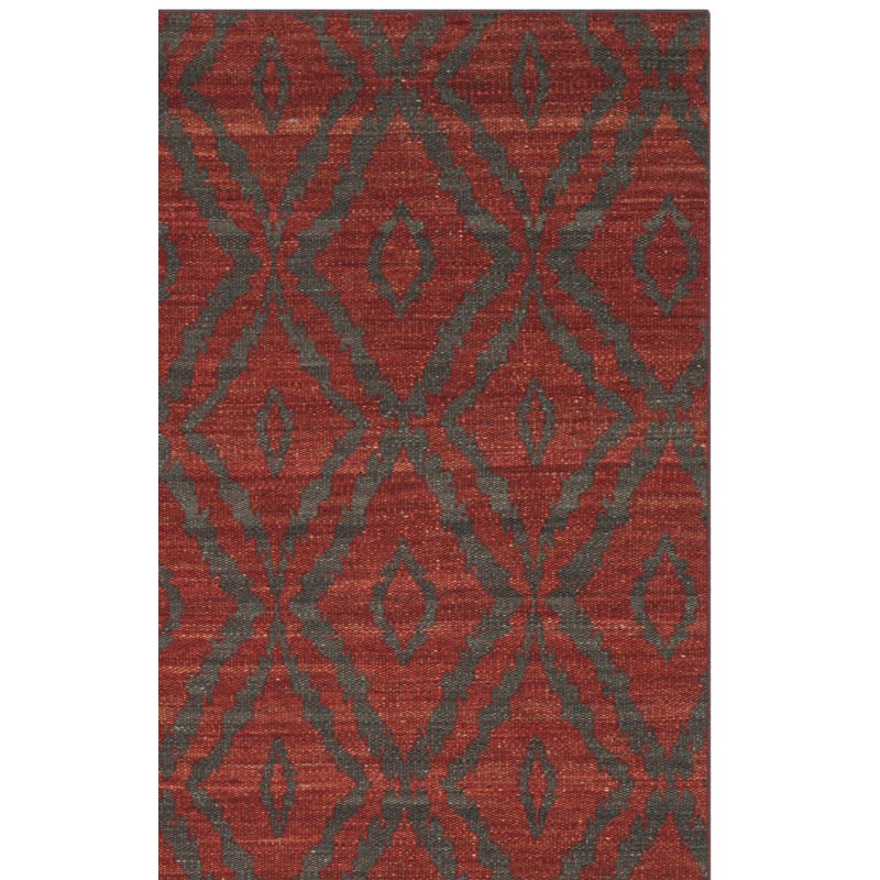 Tapis géométrique en laine tissé à la main Bennett, Rectangle 5 pi x 8 pi