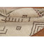 Tapis oriental marocain ivoire en laine à motif géométrique 3 x 6