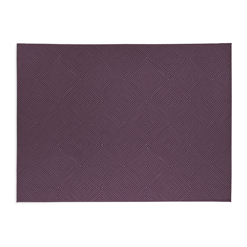 Eye Chev Low Profile Kitchen Mat, Eggplant, Rectangle 5' x 7'