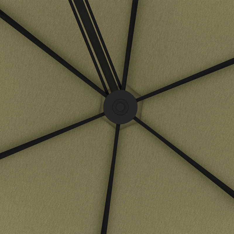 130cm Lighted Market Parasol, Beige