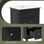 Meuble-lavabo 24 po avec rangement et rangement en bois massif et MDF
