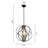 Avers 24" W 6-Light Wrought Iron Geometric Chandelier for Dining Room/Bedroom-1962495575-2055892142