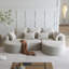 Canapé modulaire rembourré, canapé en nuage courbé extra large et large à 4 places de 105 po avec 7 coussins, canapé-lit combiné gratuit pour le salon, la chambre à coucher-471446750