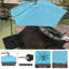 Parasol extérieur en porte-à-faux décalé de 10 pi avec base remplissable à manivelle pour terrasse ou bord de piscine par Pure Garden (bleu)-1865087093