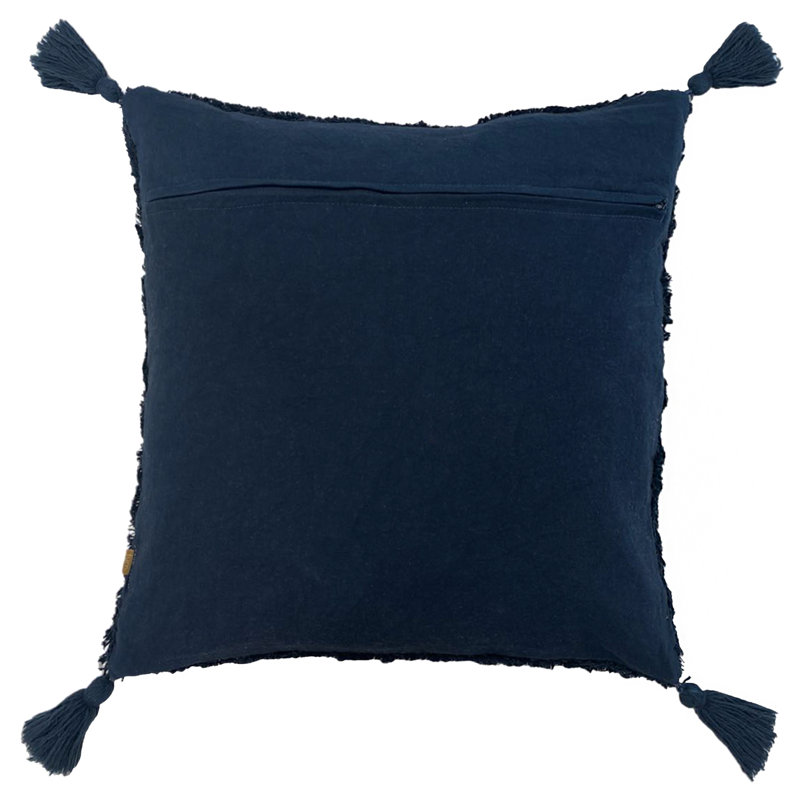 Geometric Square Scatter Cushion Cushion With Filling, Navy