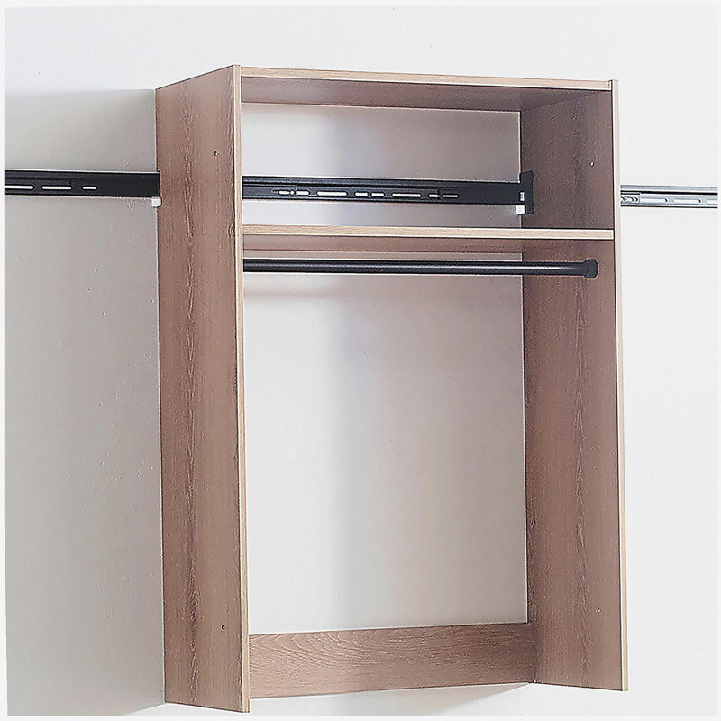 Devi Oak Wall Mounted Wood Closet System